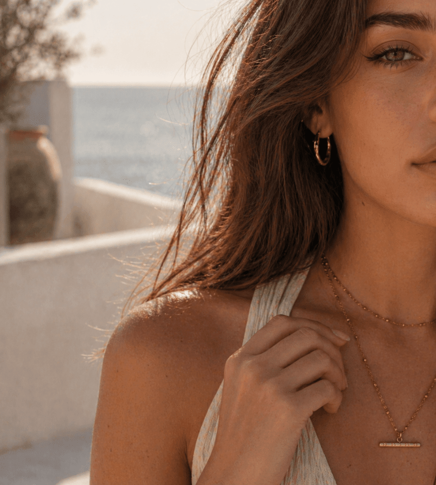 Classic Name & Birthstone T - Bar Necklace - Mireva Jewelry