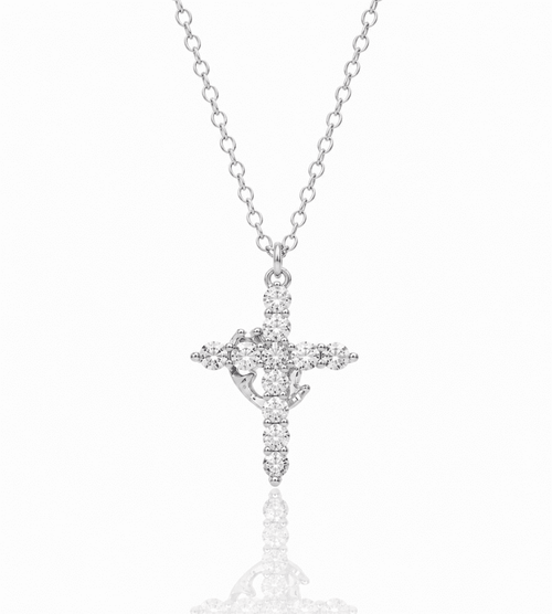 CROSS & CROWN NECKLACE - Mireva Jewelry