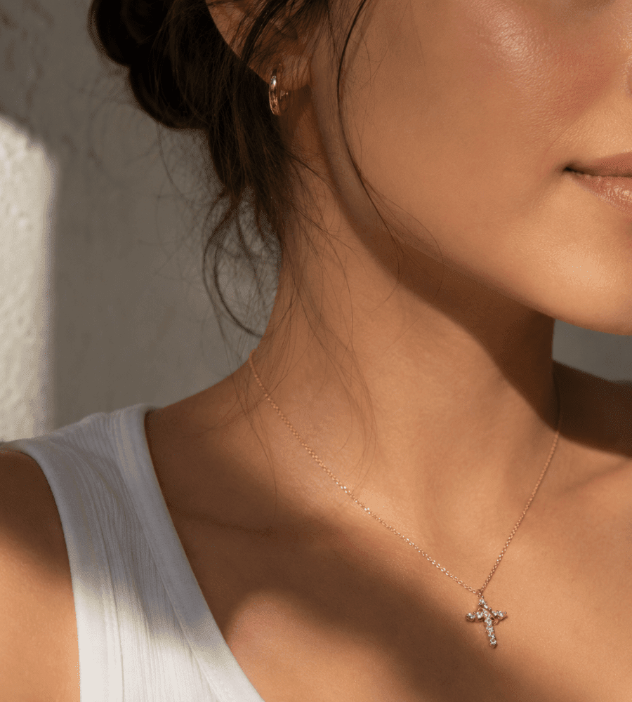CROSS & CROWN NECKLACE - Mireva Jewelry