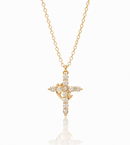 CROSS & CROWN NECKLACE - Mireva Jewelry