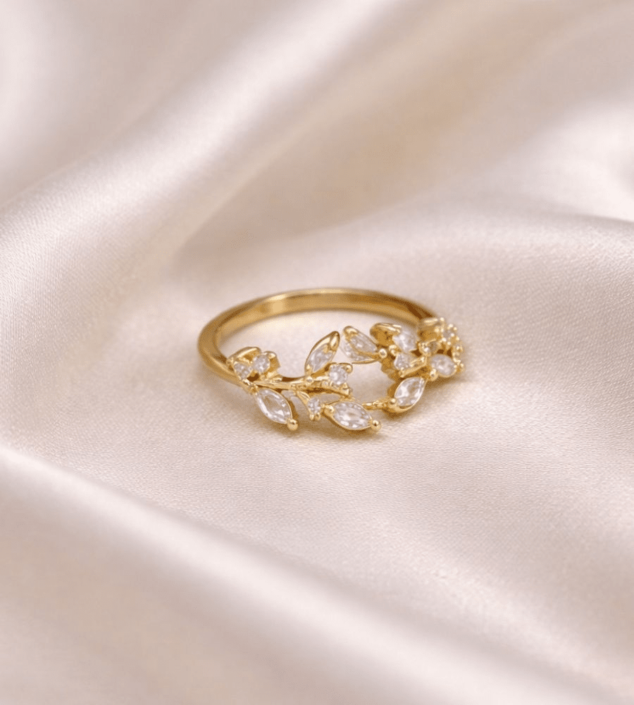 Crystal Vine Ring - Mireva Jewelry