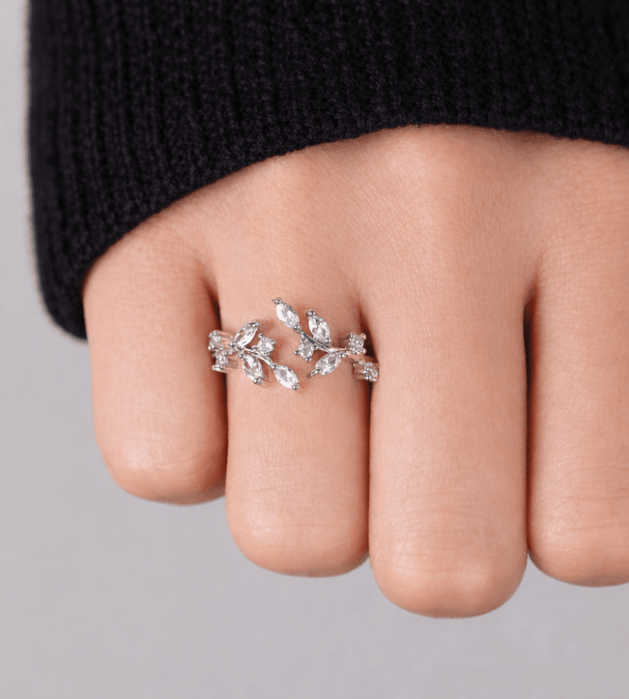 Crystal Vine Ring - Mireva Jewelry