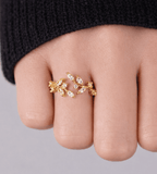 Crystal Vine Ring - Mireva Jewelry