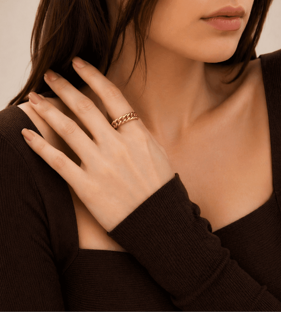 Curb Chain Ring - Mireva Jewelry