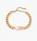 Curb Initial Bracelet - Mireva Jewelry