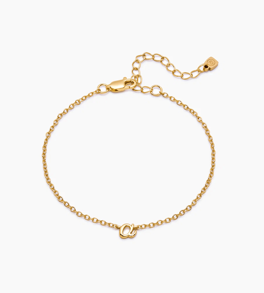 Cursive Initial Bracelet - Mireva Jewelry