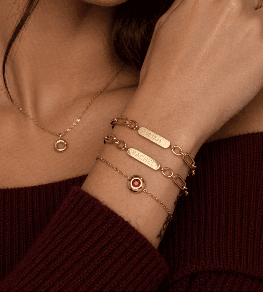 Custom Name Paperclip Bracelet - Mireva Jewelry