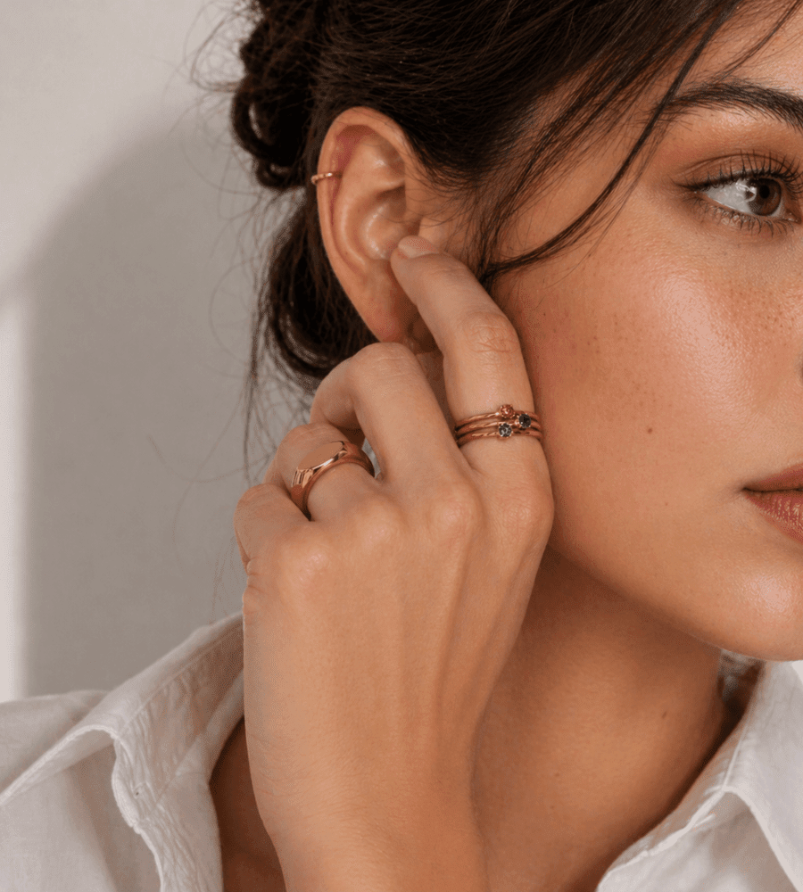 Dainty Birthstone Ring - Mireva Jewelry