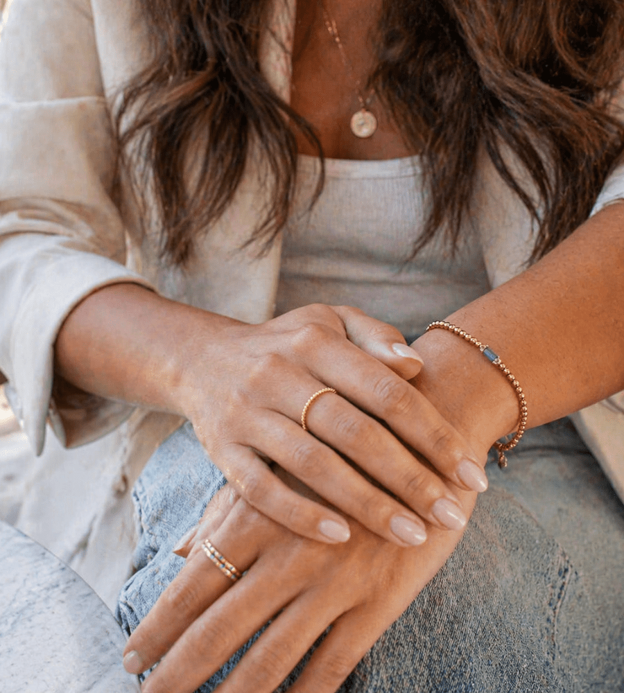 Dainty Braided Stacking Ring - Mireva Jewelry