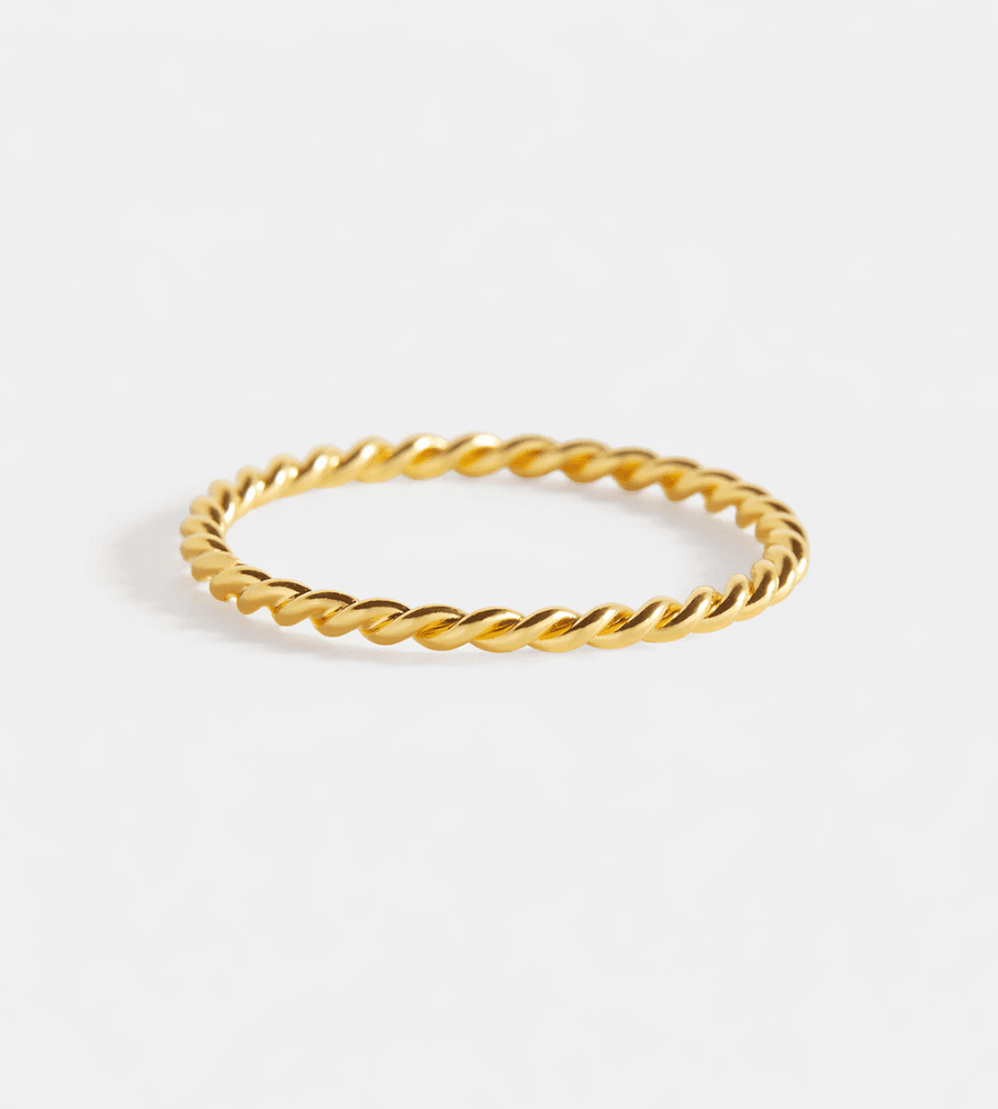 Dainty Braided Stacking Ring - Mireva Jewelry