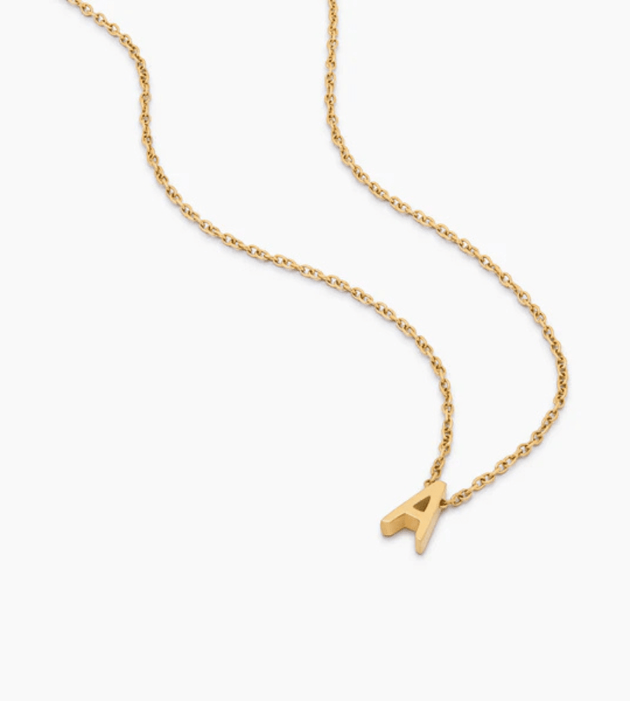 Dainty Initial Charm Necklace - Mireva Jewelry