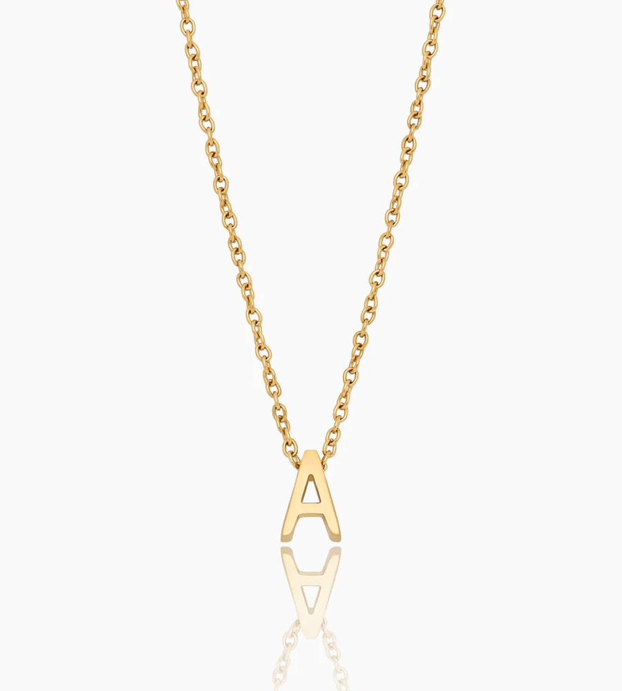 Dainty Initial Charm Necklace - Mireva Jewelry