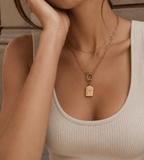 Dainty Pave Initial Pendant Necklace - Mireva Jewelry