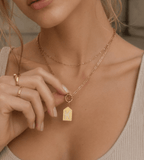 Dainty Pave Initial Pendant Necklace - Mireva Jewelry