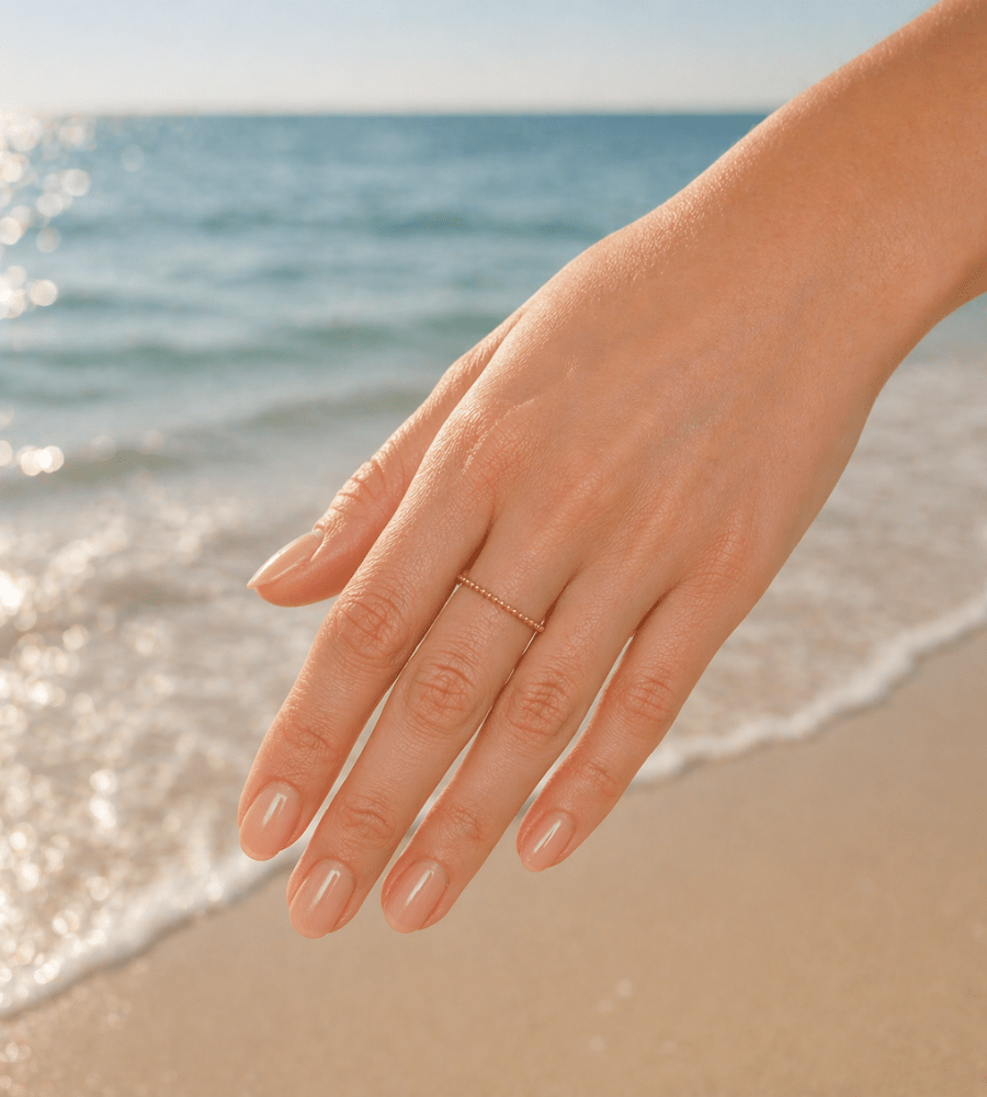 Dainty Stacking Beaded Ring - Mireva Jewelry