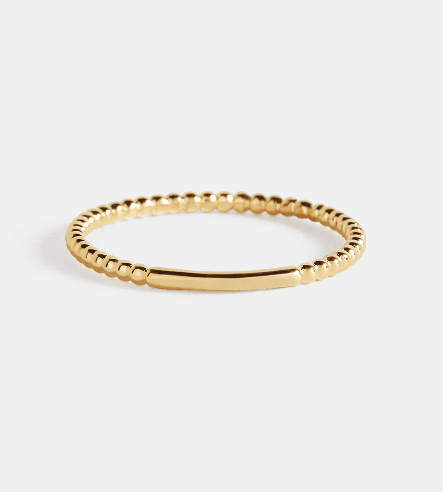 Dainty Stacking Beaded Ring - Mireva Jewelry