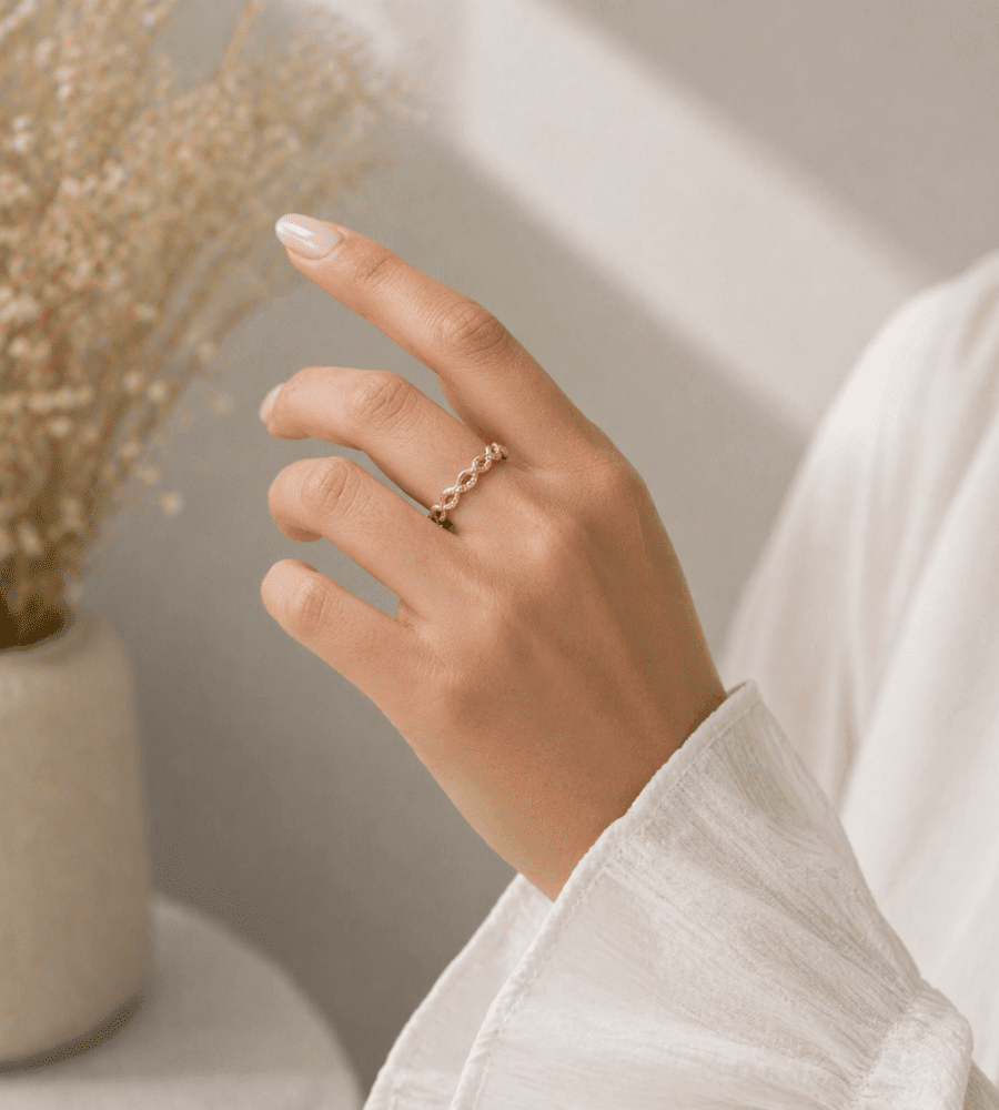 Dainty Twist Ring - Mireva Jewelry