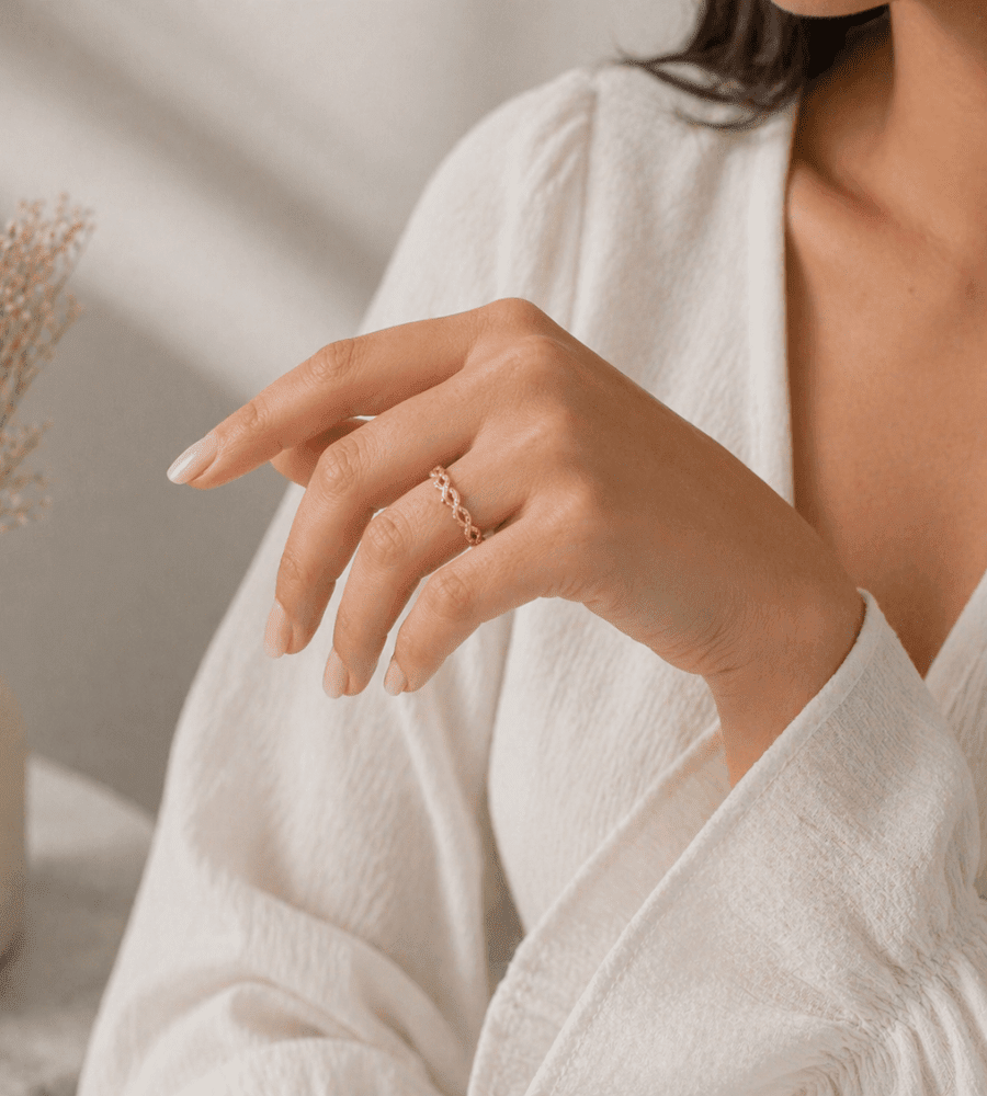 Dainty Twist Ring - Mireva Jewelry