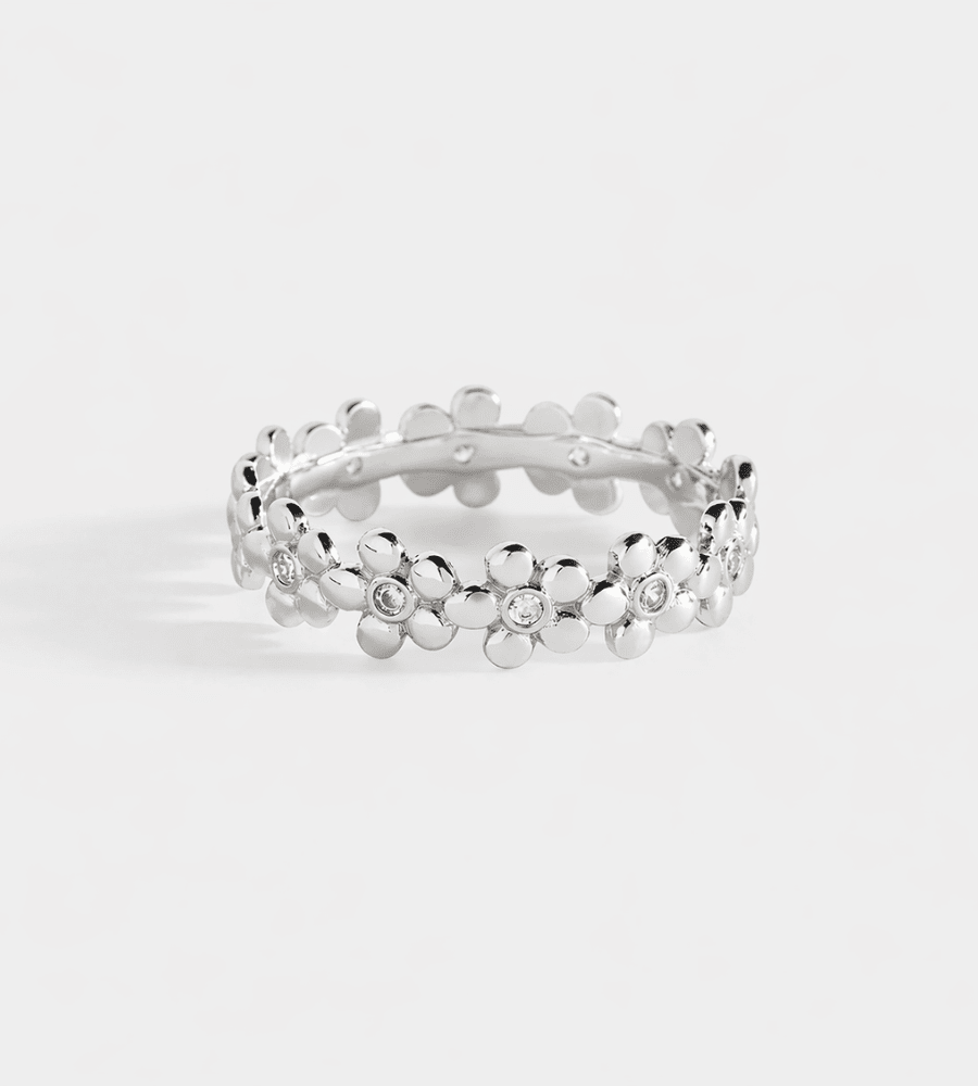 Diamonds & Daisies Eternity Ring - Mireva Jewelry