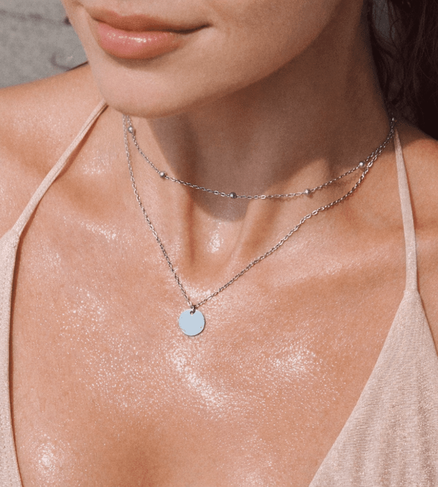 Disc Layered Necklace - Mireva Jewelry