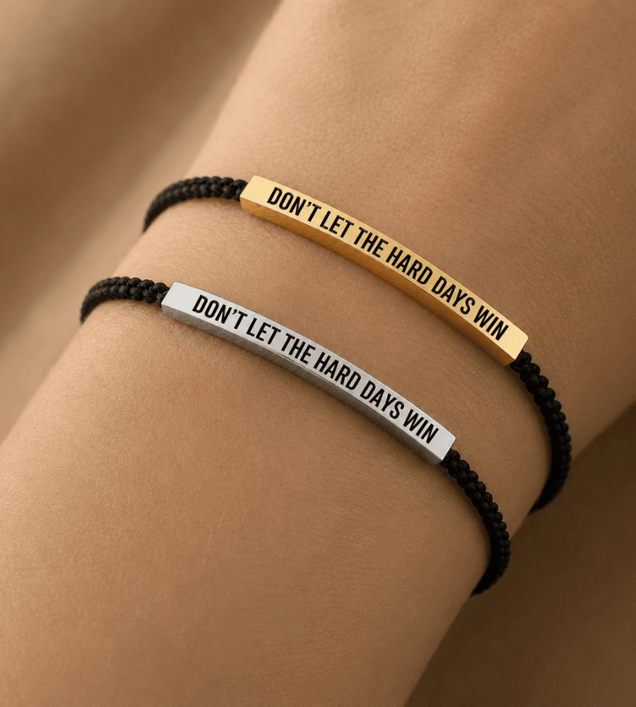 Don't Let The Hard Days Win Inspirational Bracelet - Mireva Jewelry