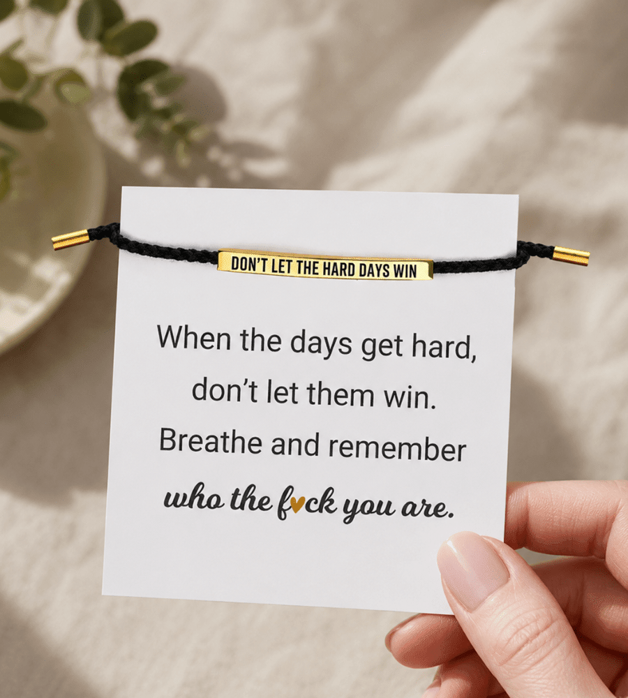 Don't Let The Hard Days Win Inspirational Bracelet - Mireva Jewelry