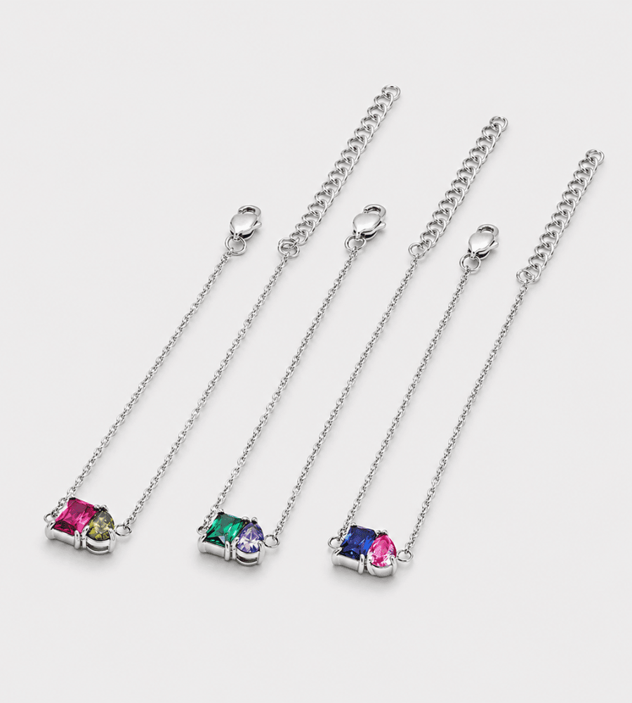Duo Birthstone Bracelet - Mireva Jewelry
