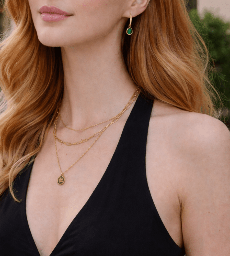 Emerald Drop Earrings - Mireva Jewelry