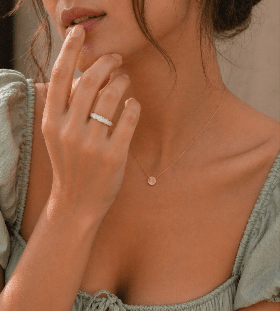 Enamel Band Ring - Mireva Jewelry