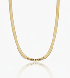 Engraved Herringbone Necklace - Mireva Jewelry