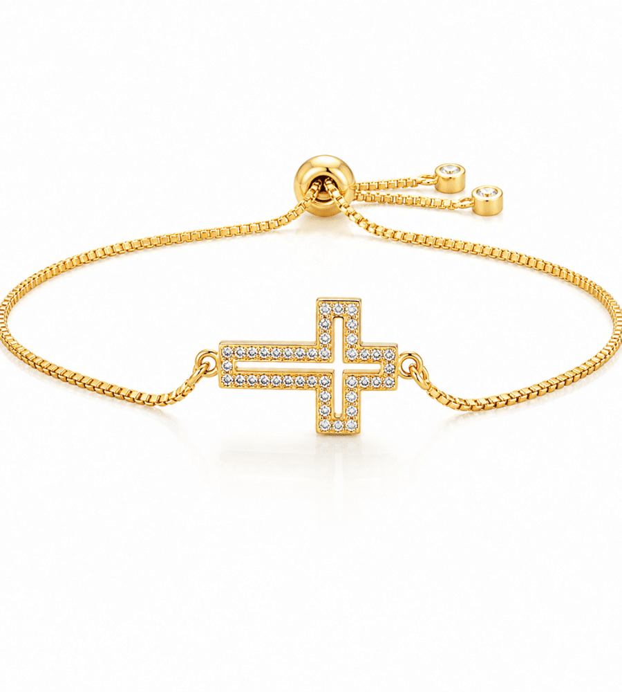 Faith Cross Charm Bracelet - Mireva Jewelry