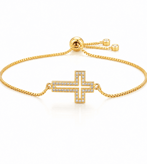 Faith Cross Charm Bracelet - Mireva Jewelry