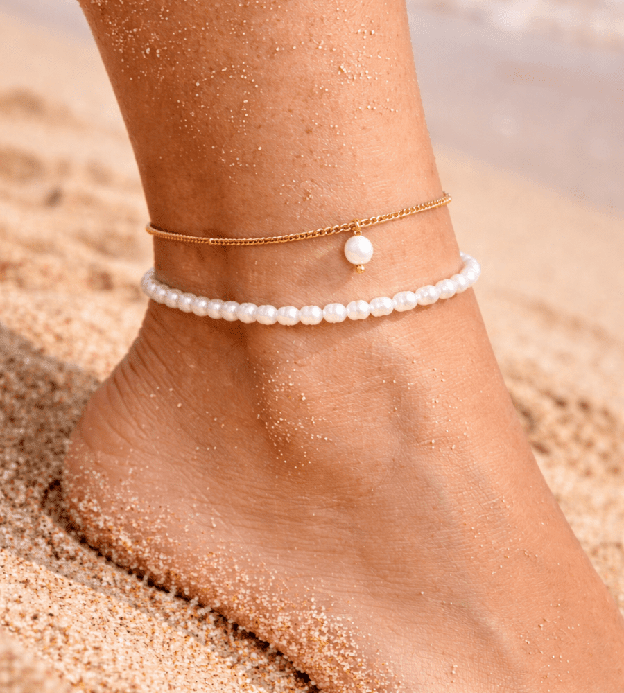 Fiji Pearl Anklet - Mireva Jewelry