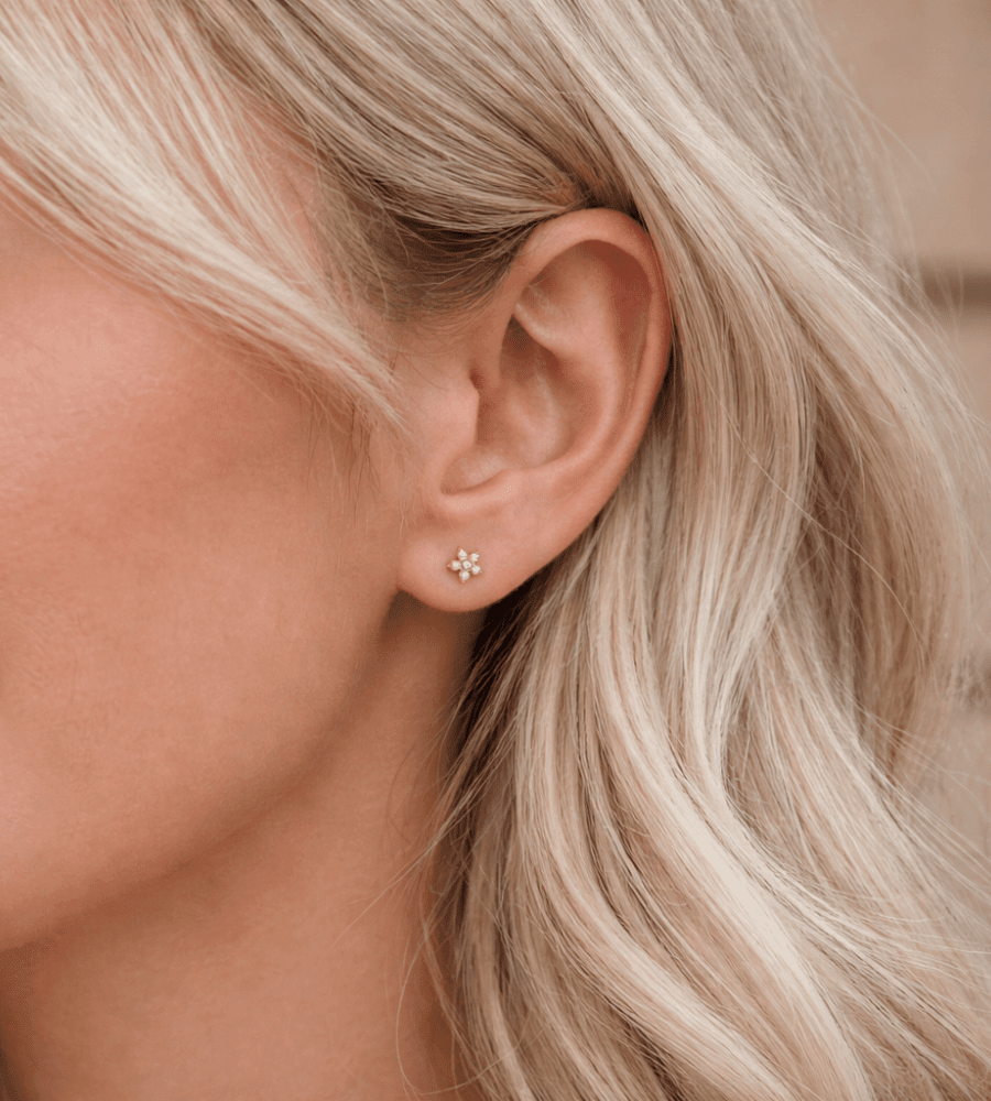 Flower Pearl Earrings - Mireva Jewelry