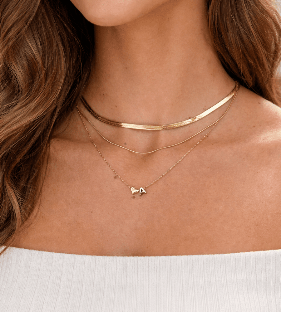 Forever Letter Gold Necklace - Mireva Jewelry