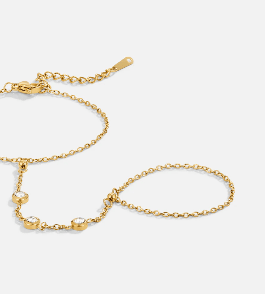 Freya Crystal Chain Bracelet - Mireva Jewelry