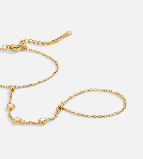 Freya Crystal Chain Bracelet - Mireva Jewelry