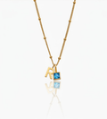 Gem Initial Necklace - Mireva Jewelry
