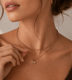 Gem Initial Necklace - Mireva Jewelry
