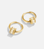 Gigi Crystal Hoop Earrings - Mireva Jewelry