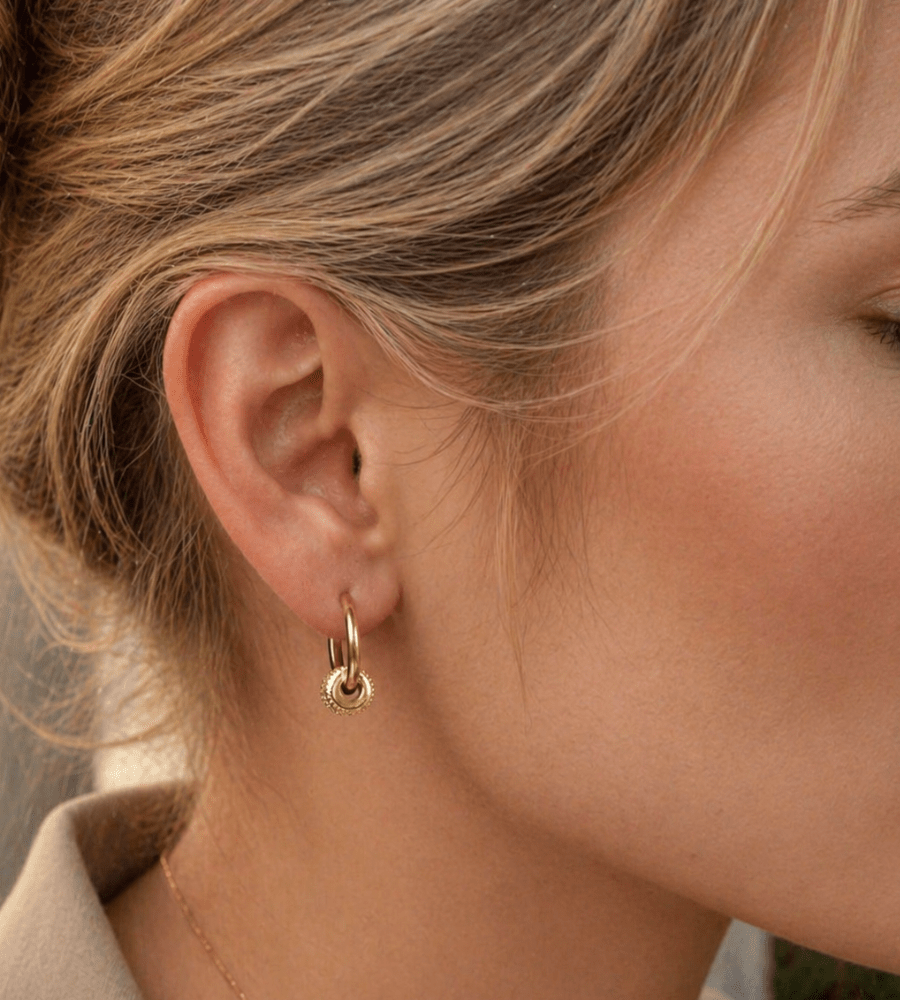 Gigi Crystal Hoop Earrings - Mireva Jewelry