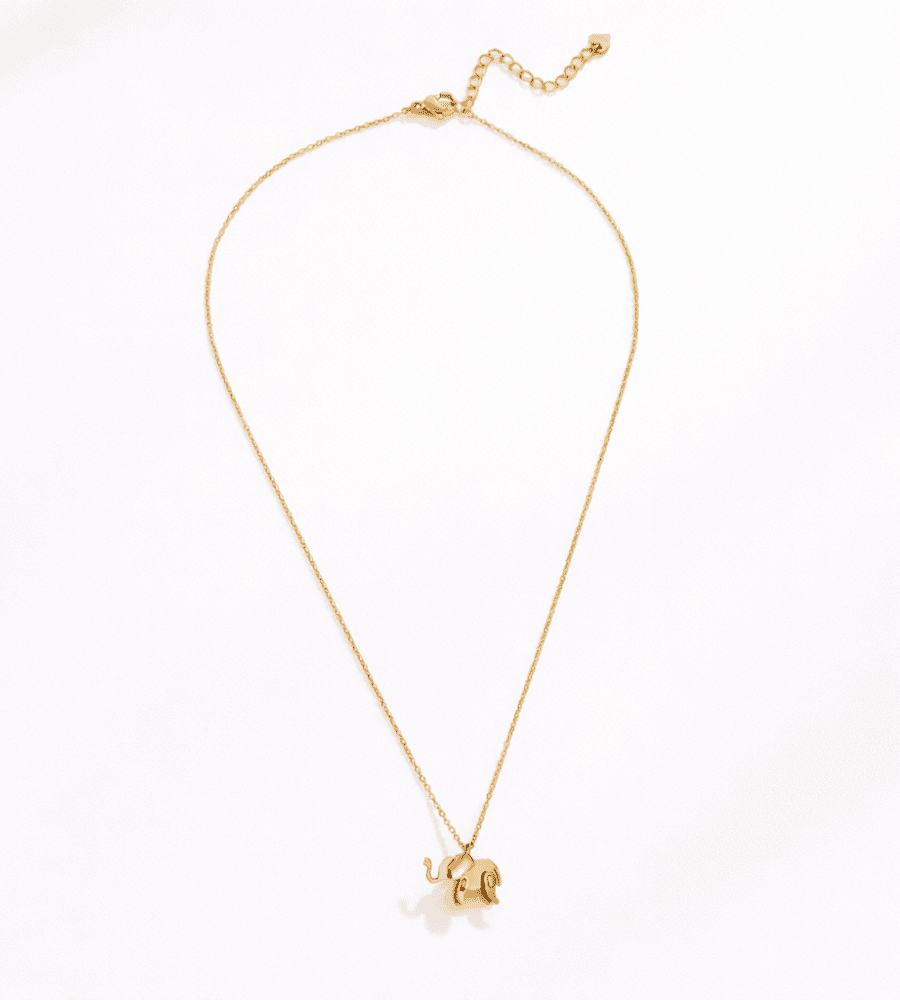 Gold Elephant Necklace - Mireva Jewelry