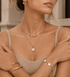 Gold Pearl Initial Pendant Necklace - Mireva Jewelry