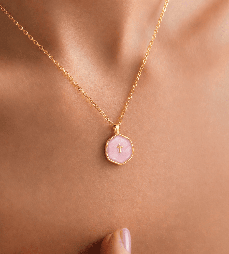 Golden Cross Pendant Necklace - Mireva Jewelry