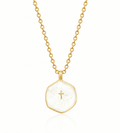 Golden Cross Pendant Necklace - Mireva Jewelry