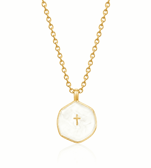 Golden Cross Pendant Necklace - Mireva Jewelry