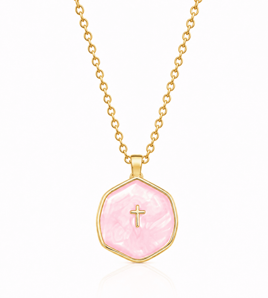 Golden Cross Pendant Necklace - Mireva Jewelry