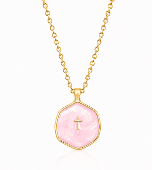 Golden Cross Pendant Necklace - Mireva Jewelry