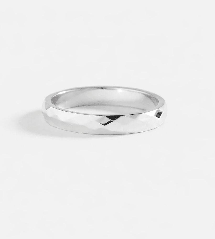 Hammered Band Ring - Mireva Jewelry