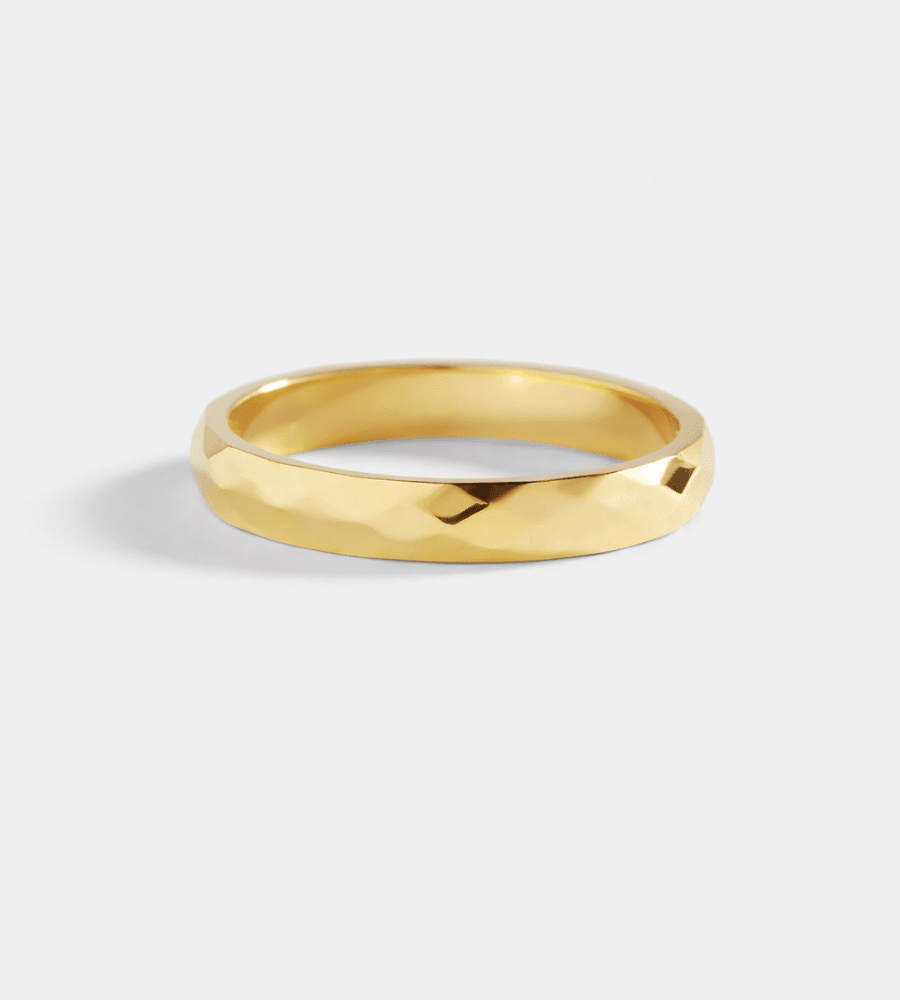 Hammered Band Ring - Mireva Jewelry